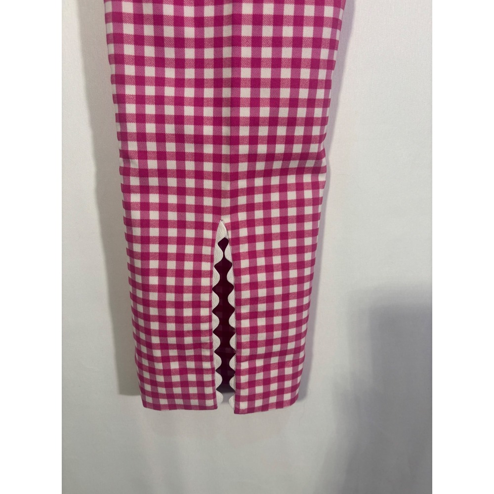 Preppy Gingham Elliott Lauren Ankle Pants Women 4 Pink - Picture 3 of 7